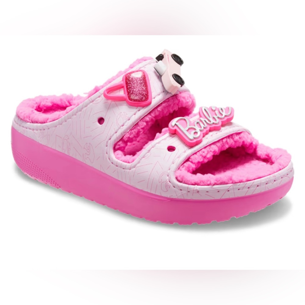 Barbie crocs cozzzy sandal electric pink - NWT